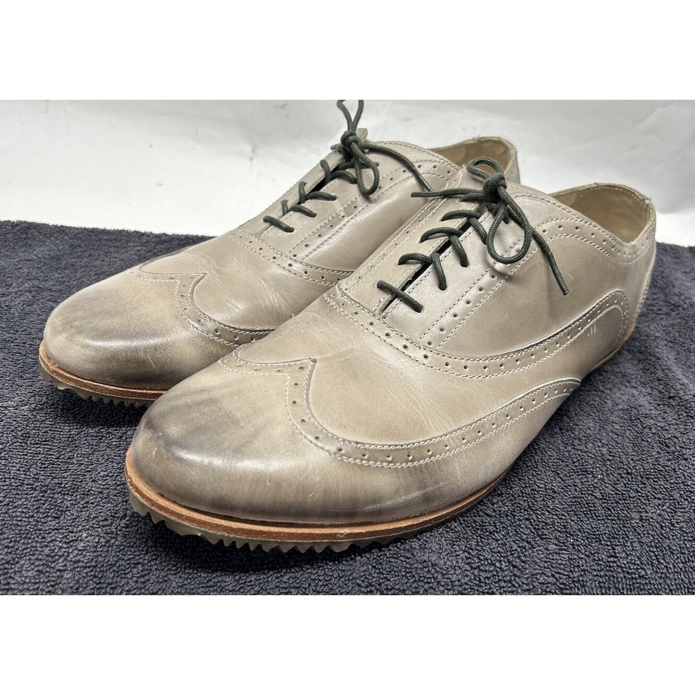 Sorel Mens Size 13 Madson Brogue Gray Leather Wingtip Oxford Shoes